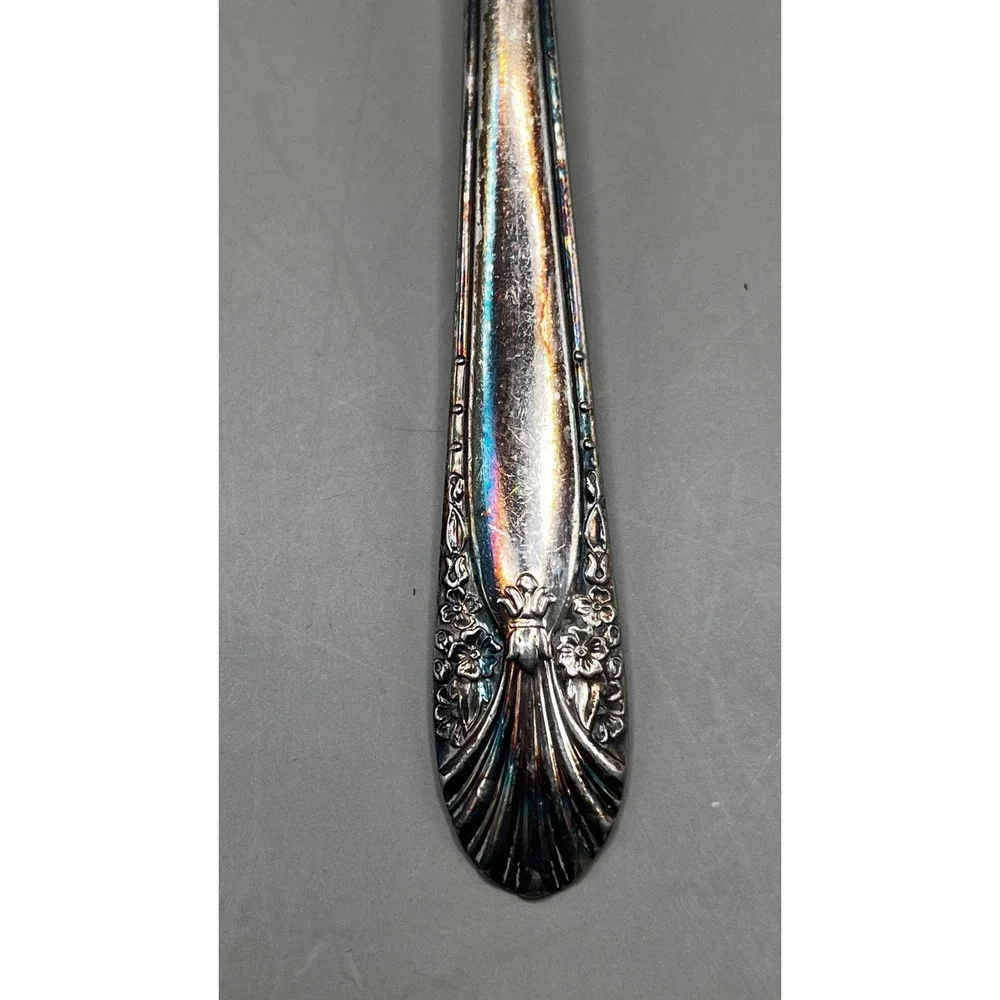Crown Silverplate Teaspoons Set of 6 Antique Radiance Pattern 6